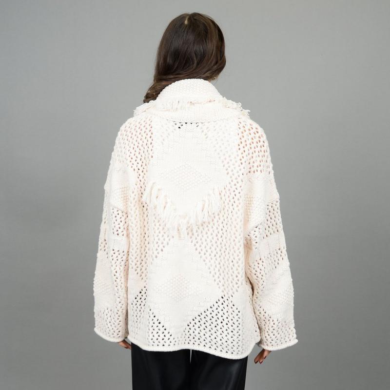 Oak & Ivy Cardigan &agrave; franges en tricot ouvert pour femmes