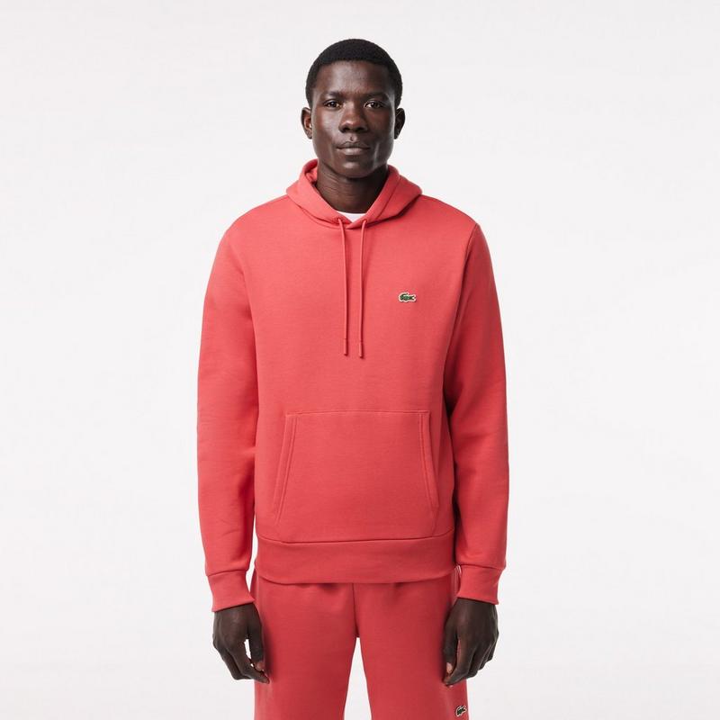 Lacoste Chandail &agrave; capuchon en molleton de coton bross&eacute; biologique pour hommes