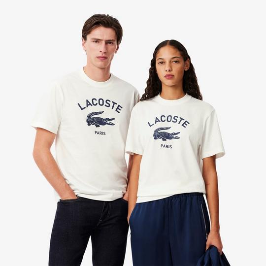 Lacoste T-shirt   coupe classique et logo imprim  unisexe