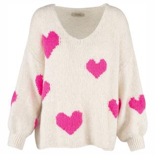 Astrid Chandail &agrave; coupe surdimensionn&eacute;e Hearts pour femmes