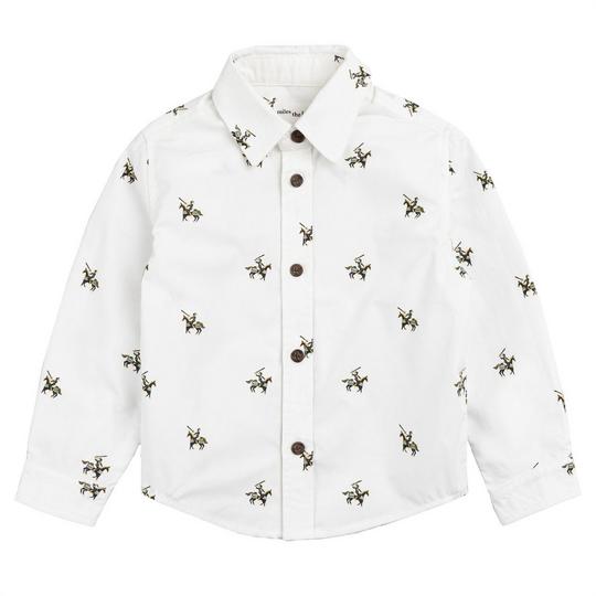 Miles The Label Boys   2-10  Knight Print Shirt