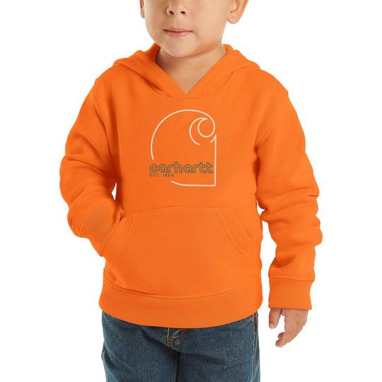 Carhartt Junior Boys   8-16  Fleece Pullover Logo Hoodie