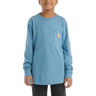  Junior Boys' [8-16] Long Sleeve Pocket T-Shirt