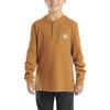 Junior Boys   8-16  Long Sleeve Henley Pocket T-Shirt