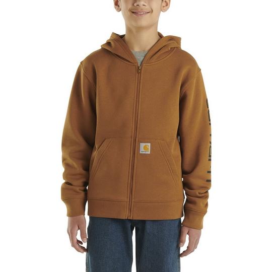 Carhartt Junior Boys   8-16  Fleece Full-Zip Logo Hoodie