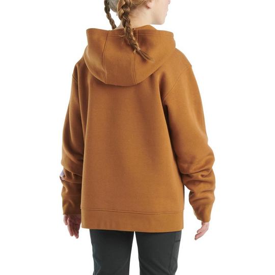 Carhartt Junior s Girl s Fleece Graphic Hoodie Brown Size XS