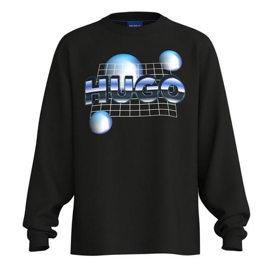 HUGO Men s Notribo Long Sleeve T Shirt Black Size Large