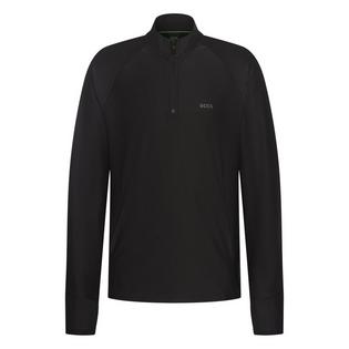 BOSS Men's Active Zip-Neck Top