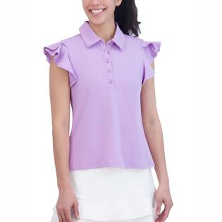  Women's Flyer Ruffled Short Sleeve Polo