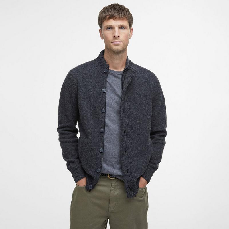 Barbour Chandail en tricot &agrave; glissi&egrave;re compl&egrave;te Essential Patch pour hommes