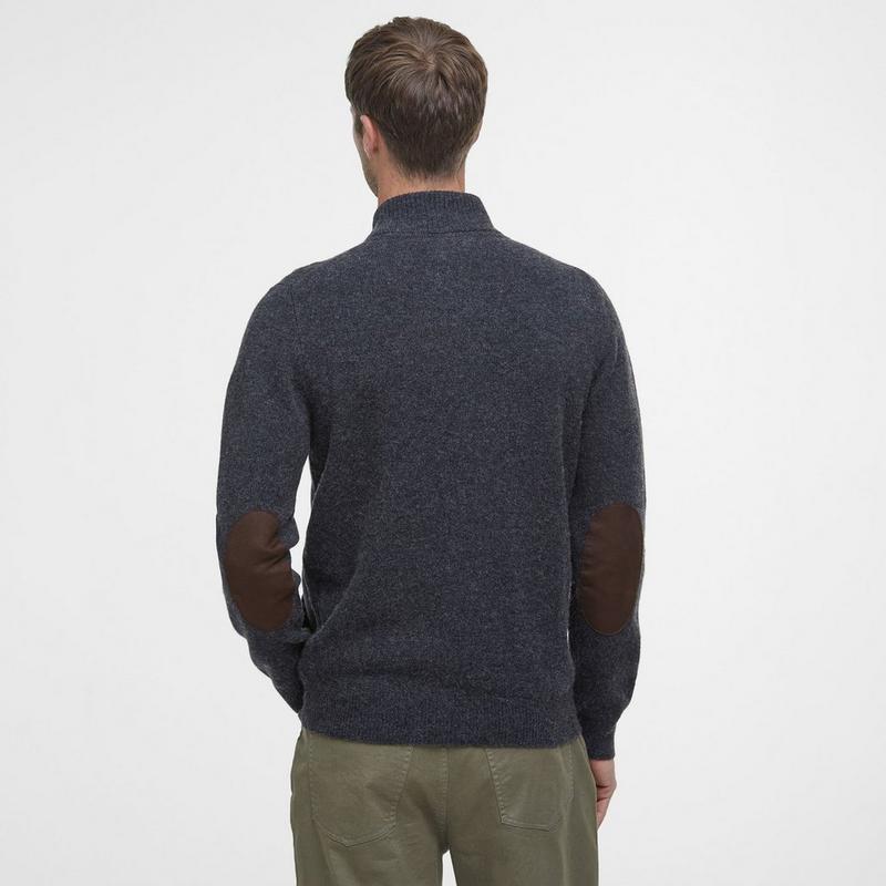 Barbour Chandail en tricot &agrave; glissi&egrave;re compl&egrave;te Essential Patch pour hommes