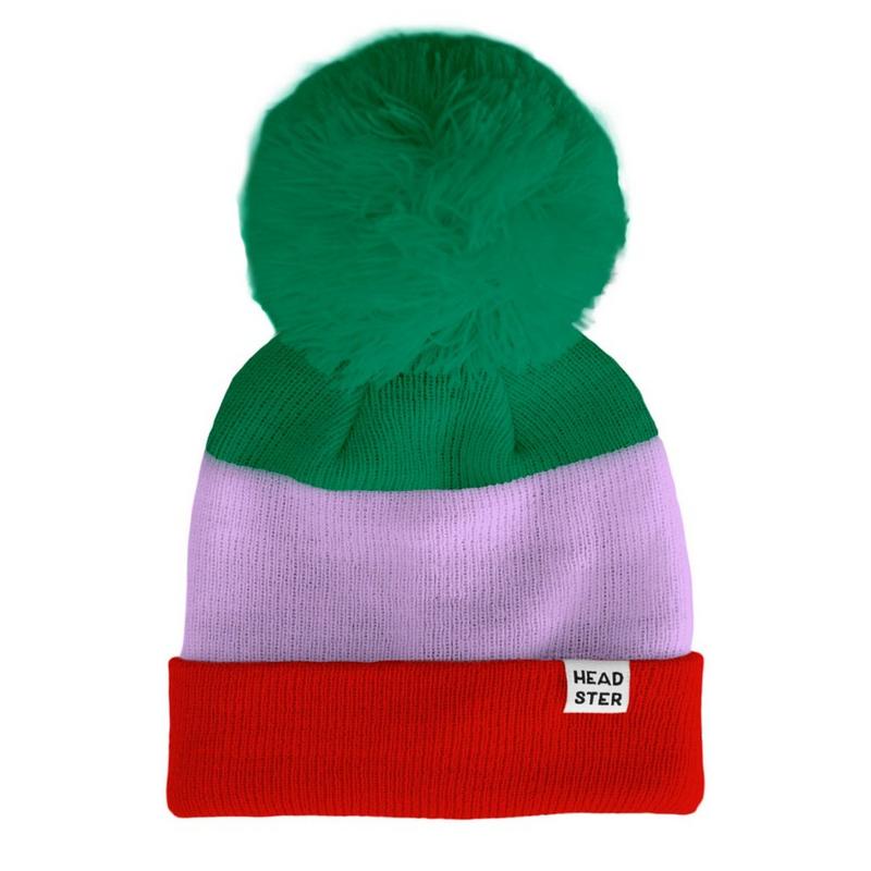 Headster Kids Tuque doubl&eacute;e en polaire tricolore pour enfants [0-2]