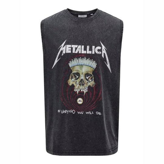 Only & Sons Men s Metallica Sleeveless Muscle T-Shirt