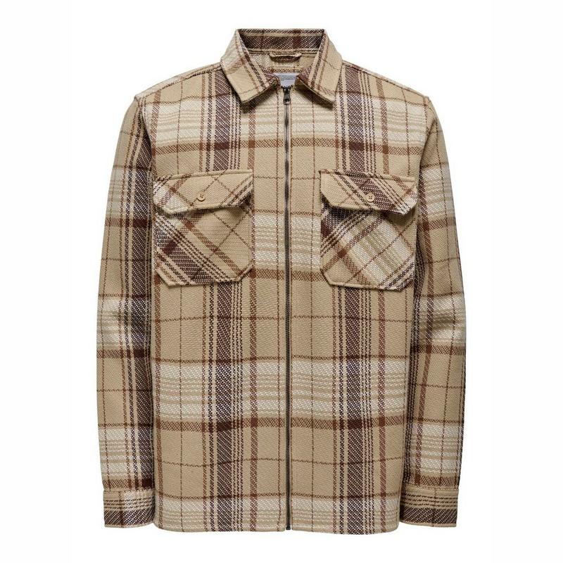 Only & Sons Surchemise &agrave; glissi&egrave;re Preston pour hommes