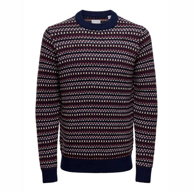 Only & Sons Men's Musa Structure Knit Crew Sweater