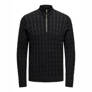 Only & Sons Men's Kicker Cable Knit Half-Zip Sweater