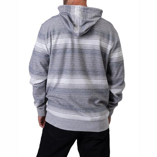 Men s Yarn Dyed Striped Knit Hoodie Silver Jeans Sporting Life Online