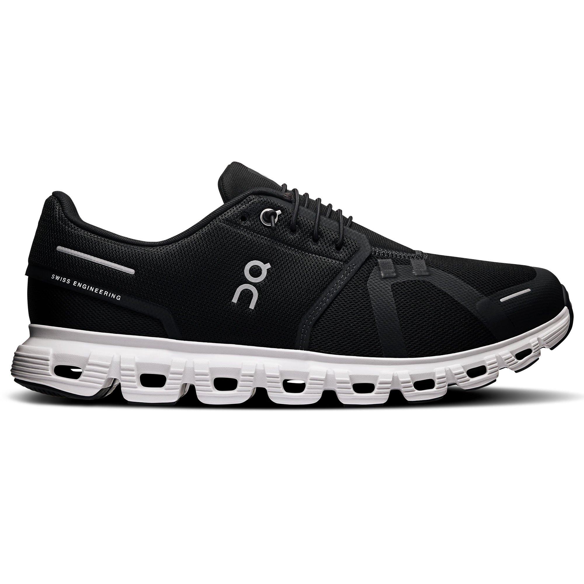 On | Men's Cloud 6 Running Shoes, Black, Size 7.5