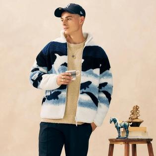 Men's Printed Terry Fleece Jacket