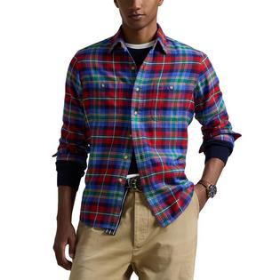  Men's Classic Fit Plaid Twill Workshirt