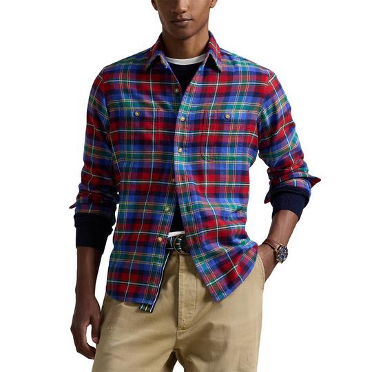 Men s Classic Fit Plaid Twill Workshirt