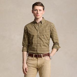 Polo Ralph Lauren Chemise en serg&eacute; &agrave; carreaux coupe classique pour hommes