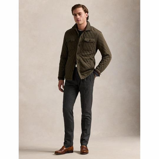 Men's Quilted Double-Knit Jersey Shirt Jacket | Polo Ralph Lauren