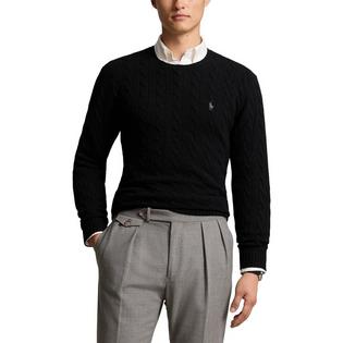 Men's Cable Knit Wool Cashmere Sweater