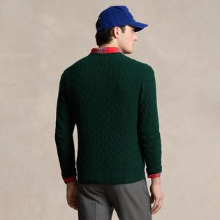 Polo Ralph Lauren Chandail en laine et cachemire &agrave; tricot torsad&eacute; pour hommes