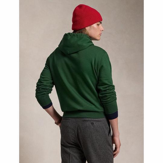 Ralph Lauren Men s Polo Bear Fleece Hoodie Size M in Vintage Pine Holiday