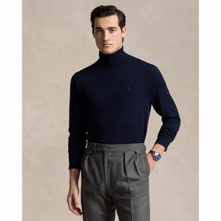 Men's Washable Wool Turtleneck Sweater