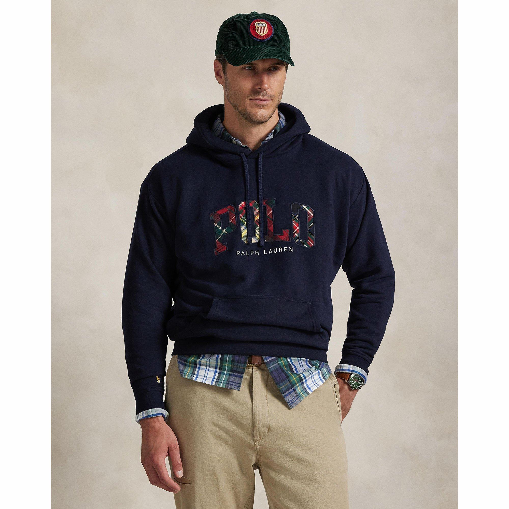 Men's The RL Fleece Plaid-Logo Hoodie | Polo Ralph Lauren