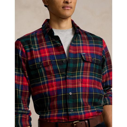 Men's Classic Fit Plaid Flannel Work Shirt | Polo Ralph Lauren