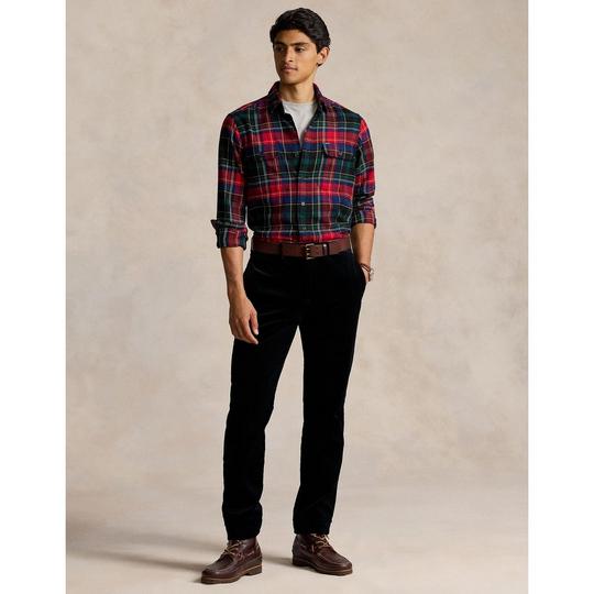 Men's Classic Fit Plaid Flannel Work Shirt | Polo Ralph Lauren
