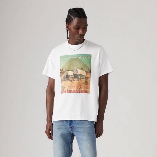 Levi's white t shirt mens online