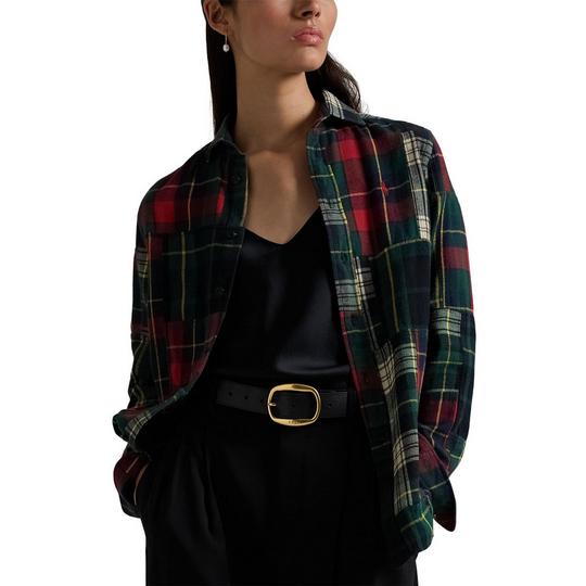 Polo Ralph Lauren Women s Slim Fit Patchwork Cotton Shirt