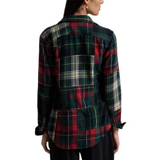 Polo Ralph Lauren Chemise &agrave; coupe ajust&eacute;e en coton patchwork pour femmes