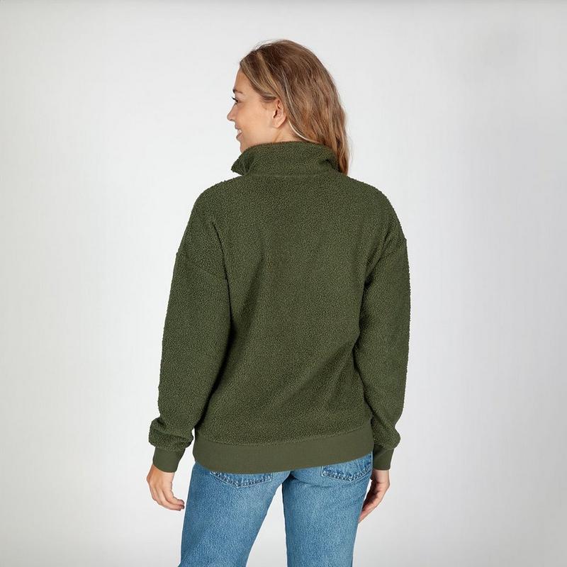 Lazypants Haut en sherpa &agrave; demi-glissi&egrave;re Steph Teddy pour femmes