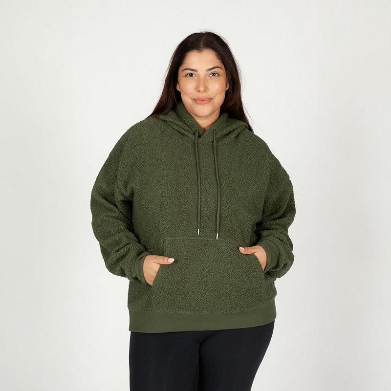 Lazypants Chandail &agrave; capuchon d&eacute;contract&eacute; Chlo Teddy Sherpa pour femmes