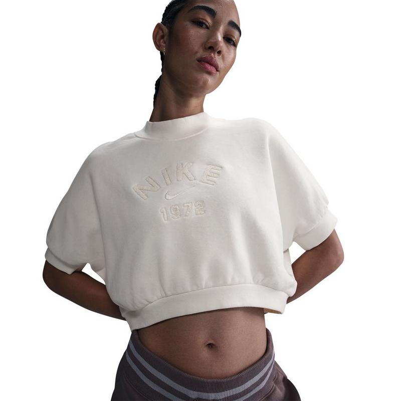 Nike Haut &agrave; manches courtes en molleton de la collection Sportswear pour femmes