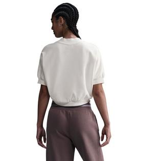 Nike Women's Sportswear Collection Short Sleeve Fleece Crew Top