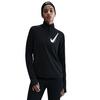Couche interm diaire de course   demi-glissi re Swoosh Dri-FIT pour femmes