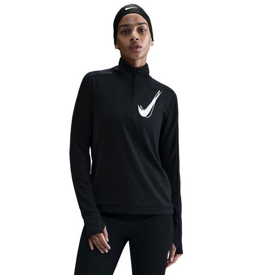 Nike Couche interm diaire de course   demi-glissi re Swoosh Dri-FIT pour femmes