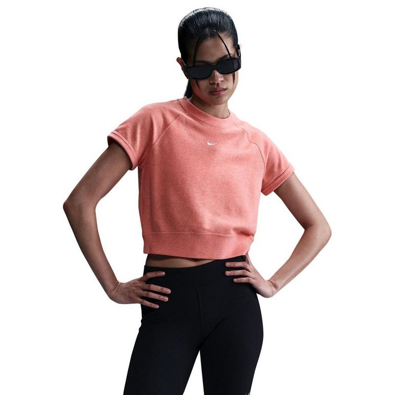Nike Haut &agrave; manches courtes Sportswear Chill Terry pour femmes