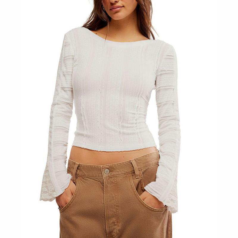 Free People Haut &agrave; manches longues Rocky pour femmes