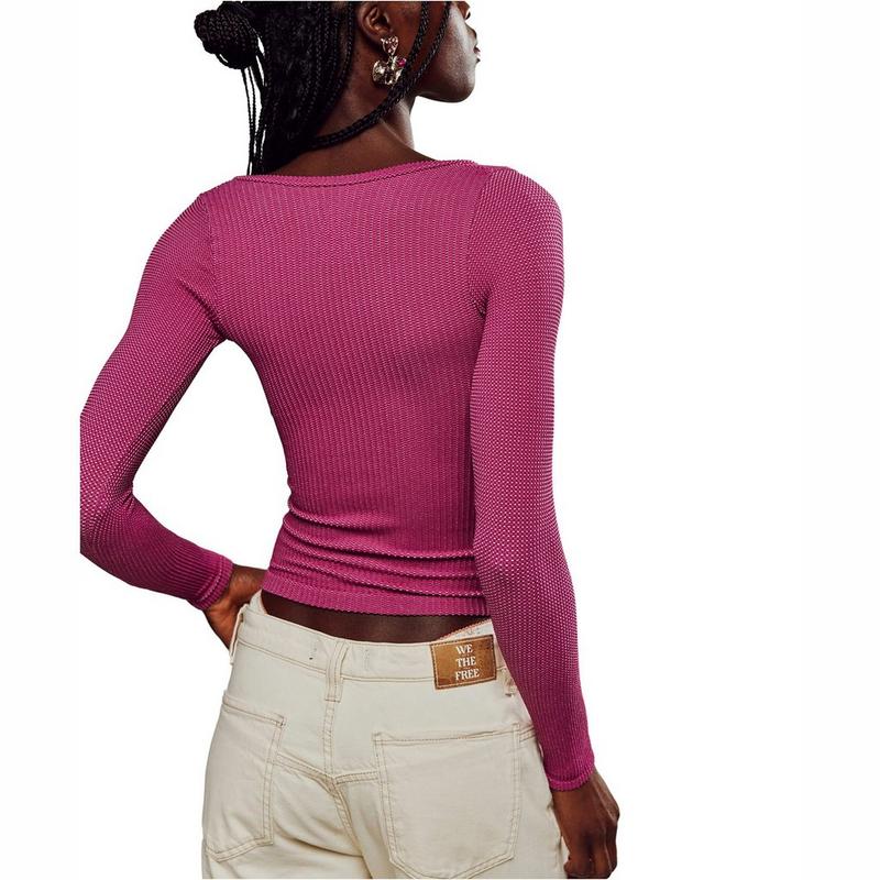 Free People Haut sans coutures &agrave; superposer Clean Slate pour femmes