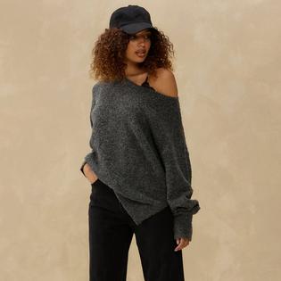 Kuwalla Women's Boucle Boat Neck 2.0 Sweater