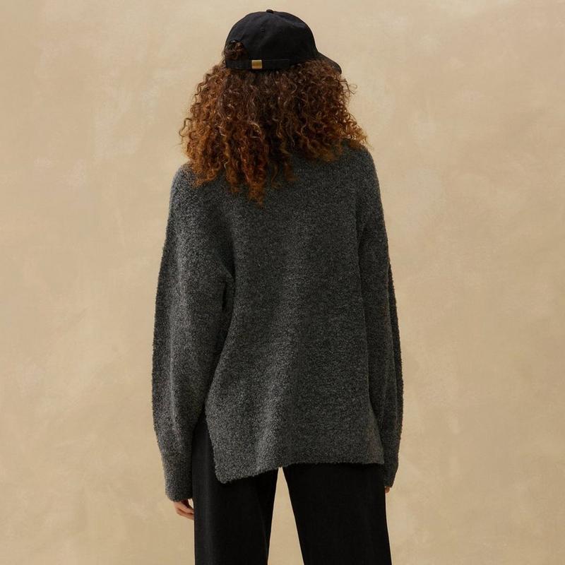 Kuwalla Chandail en tissu boucl&eacute; &agrave; encolure bateau 2.0 pour femmes