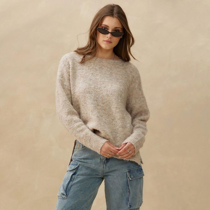 Kuwalla Chandail en tissu boucl&eacute; &agrave; encolure bateau 2.0 pour femmes