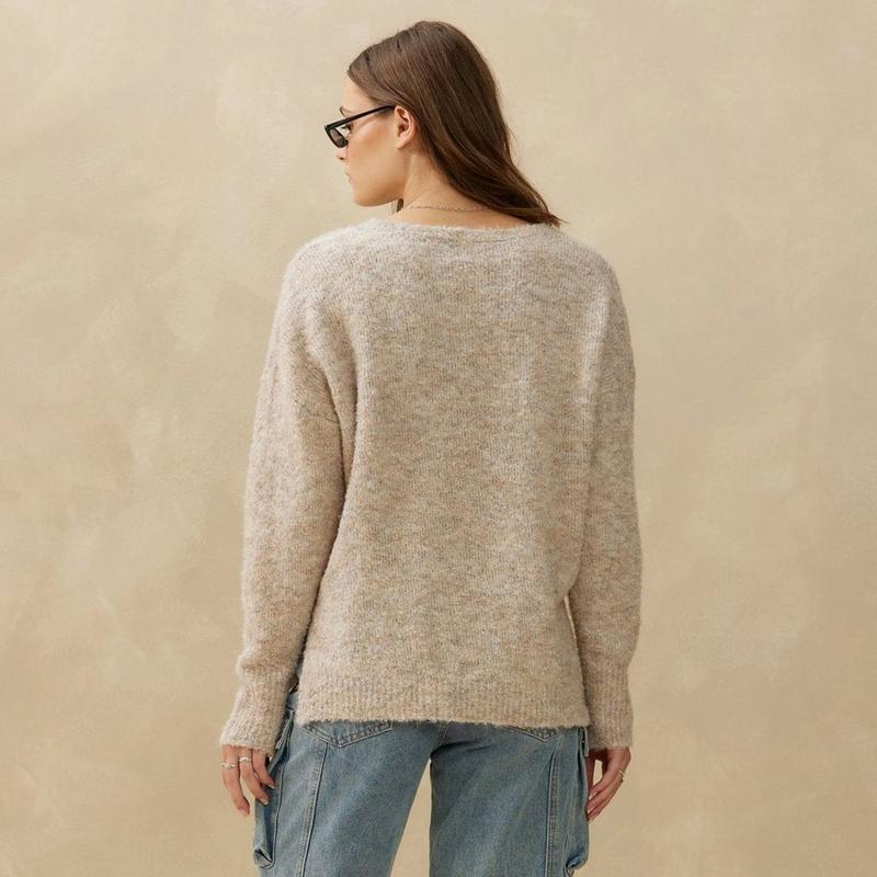 Kuwalla Chandail en tissu boucl&eacute; &agrave; encolure bateau 2.0 pour femmes